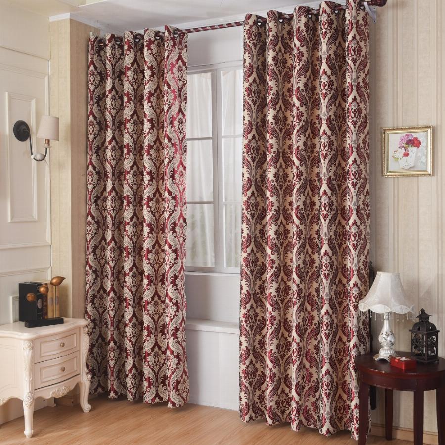 cortina longa estampada para sala