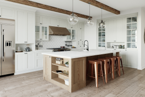 cozinha em l com ilha central