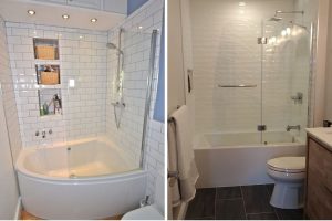 banheira em banheiro pequeno