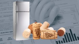 rolha de vinho na geladeira