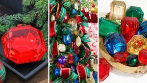 enfeites de joias como tendência de natal 2024