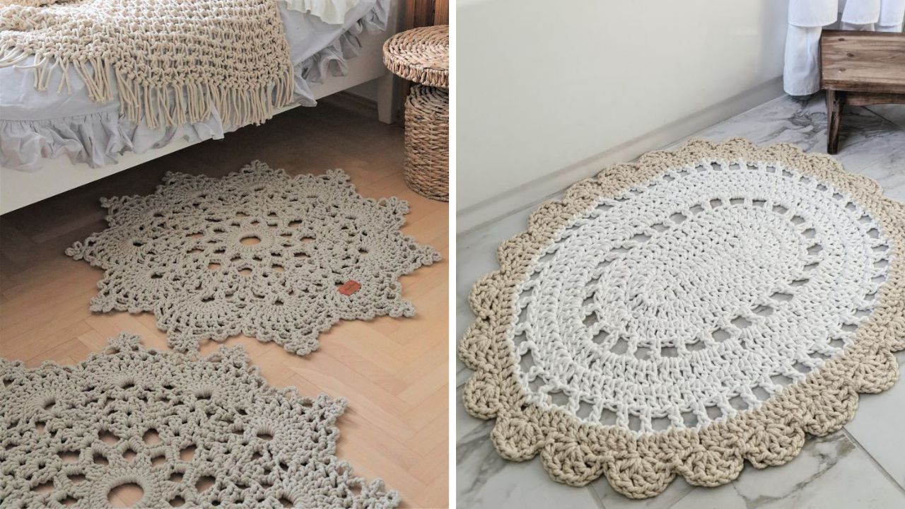 tapetes de crochê
