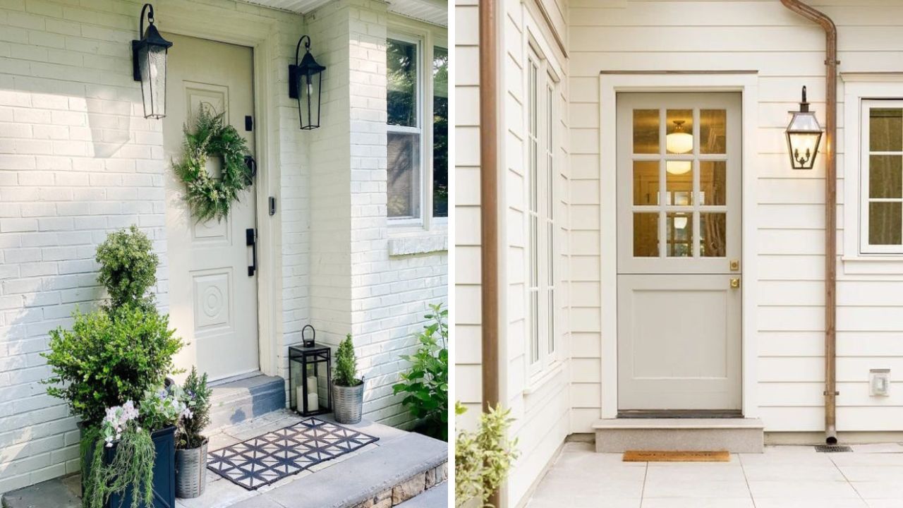 cor branco areia em entrada de casa