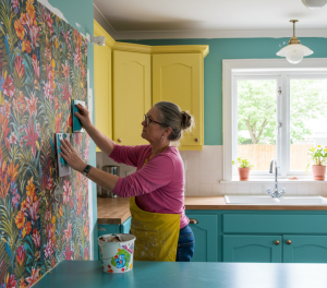 papel de parede na cozinha