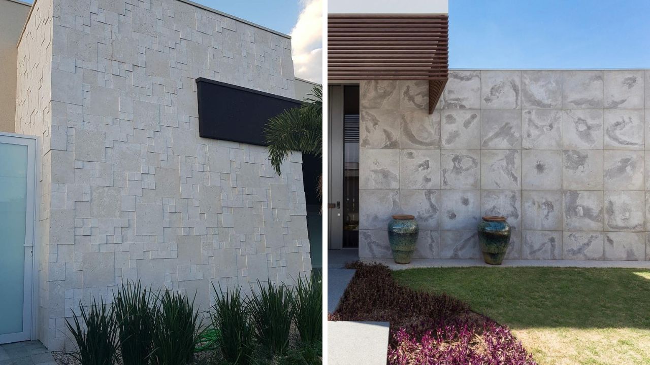 revestimento cimentício na fachada de casas