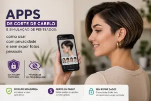 Apps de corte de cabelo e simulação de penteados: como usar com privacidade e sem expor fotos pessoais